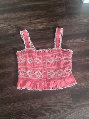 Eyelet Embroidered Tank Top